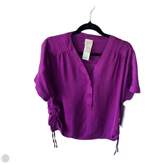 Top Short Sleeve By Chicos In Purple, Size: Mp