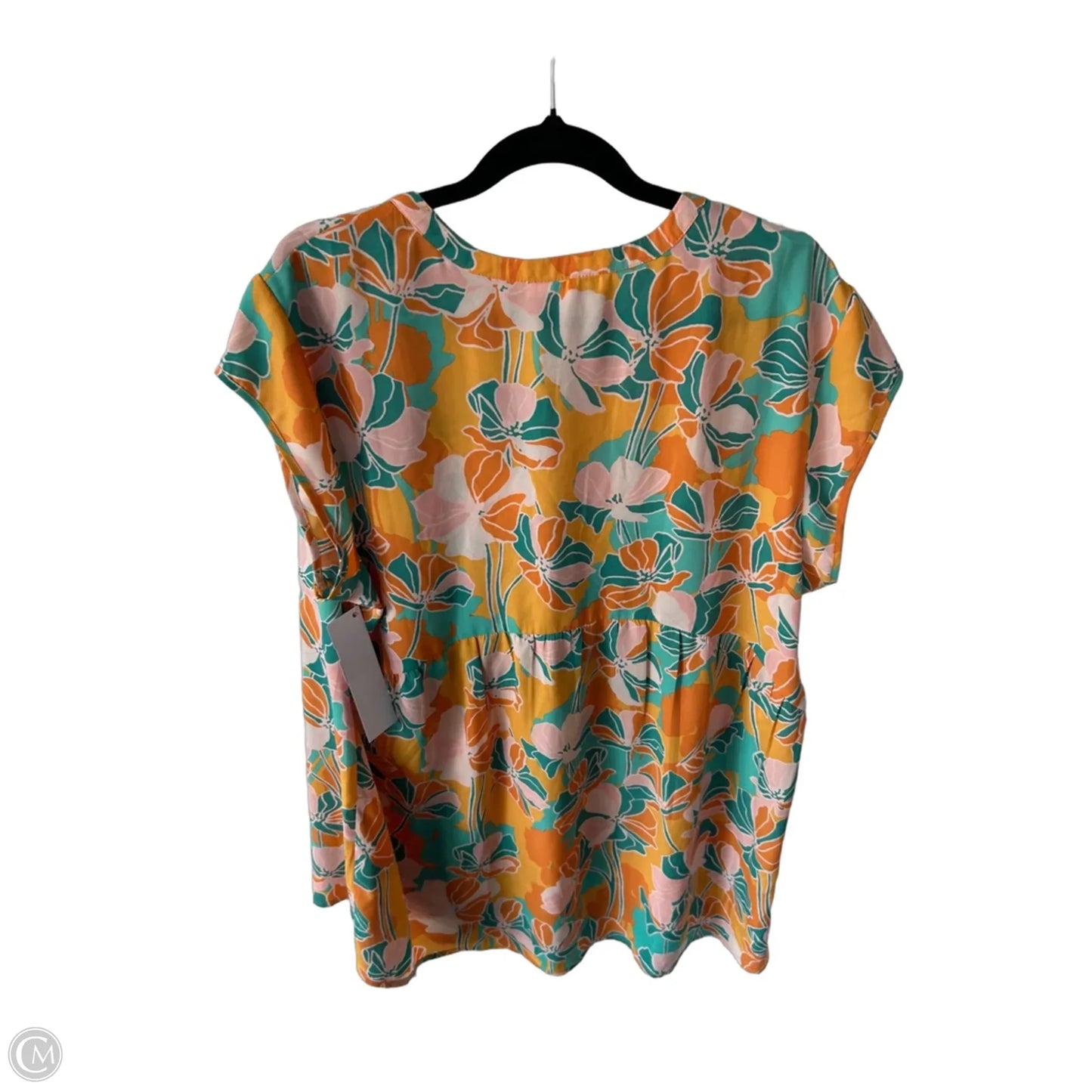 Top Sleeveless By Dr2 In Green & Orange, Size: Xl