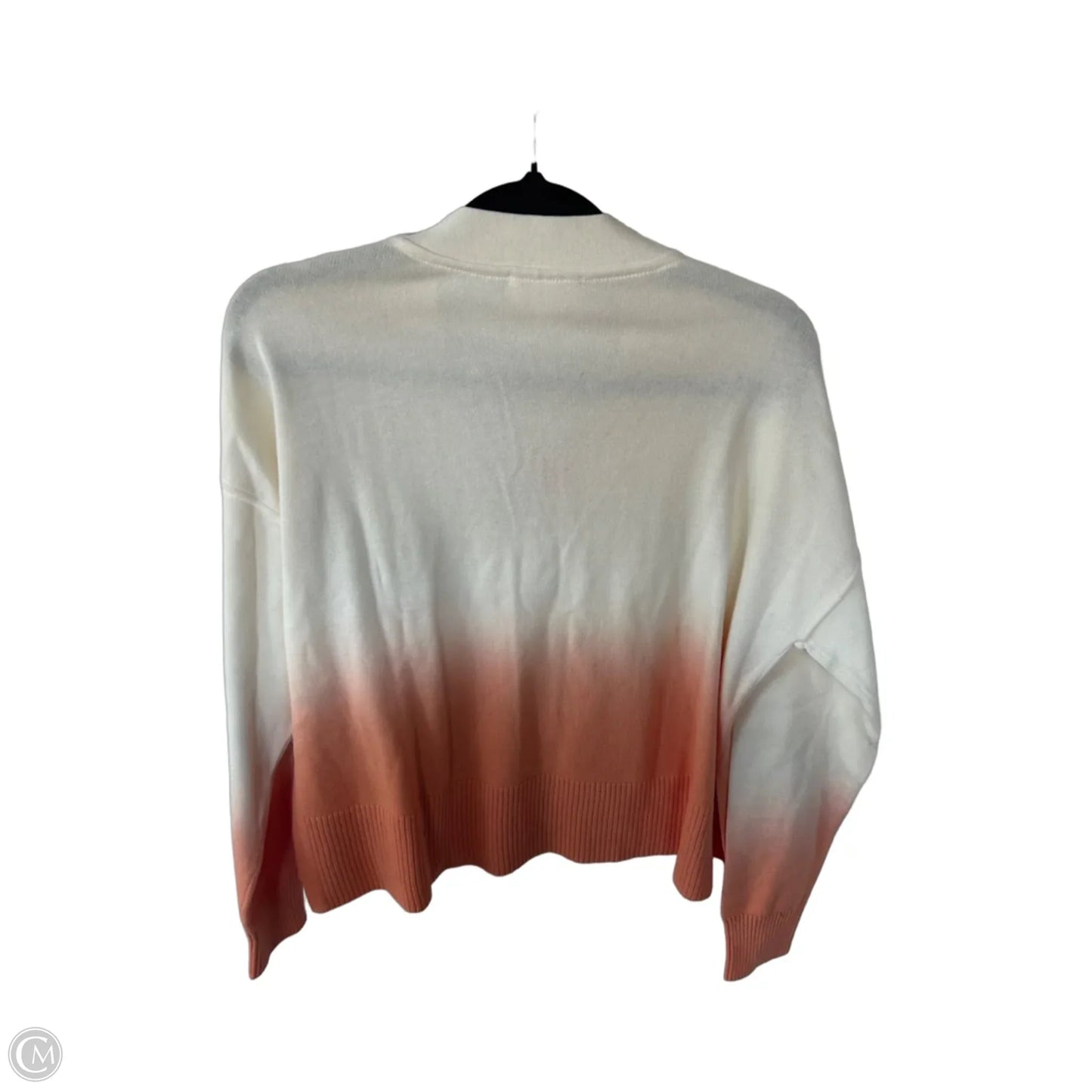 Sweater Cardigan By Candace Cameron Bure In Cream & Orange, Size: Xs
