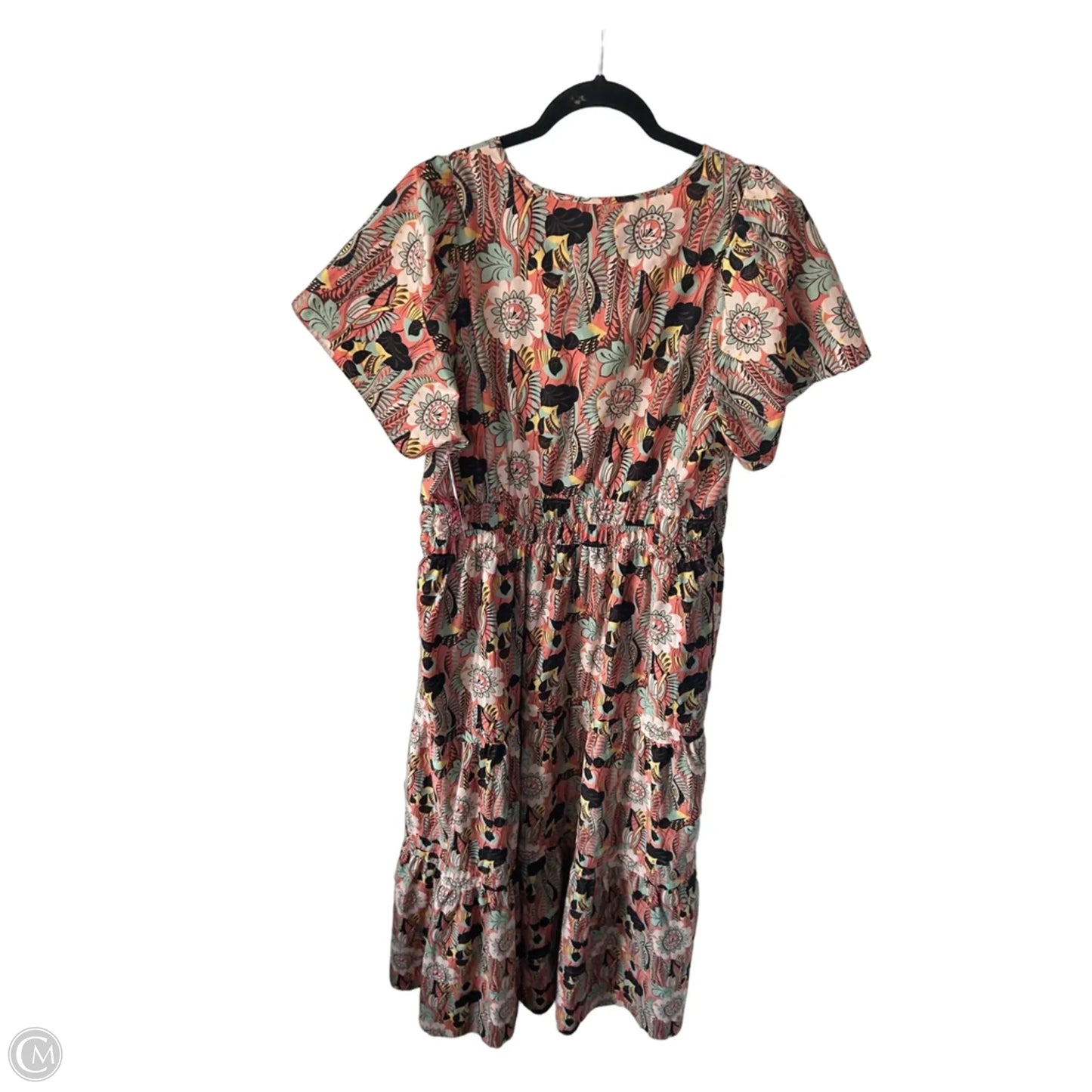 Dress Casual Maxi By Anthropologie In Orange, Size: 1x