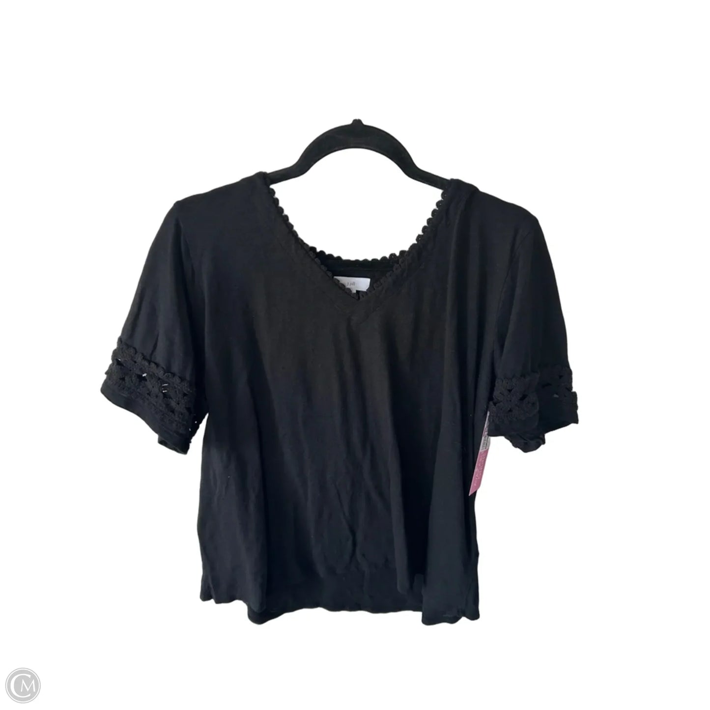 Top Short Sleeve By J. Jill In Black, Size: L