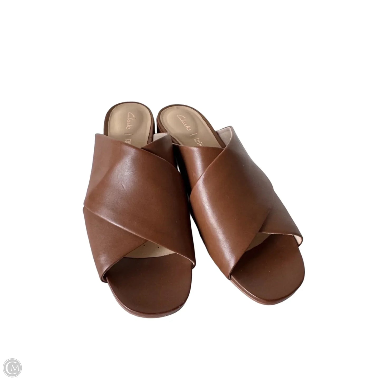 Sandals Heels Block By Clarks In Brown, Size: 8.5