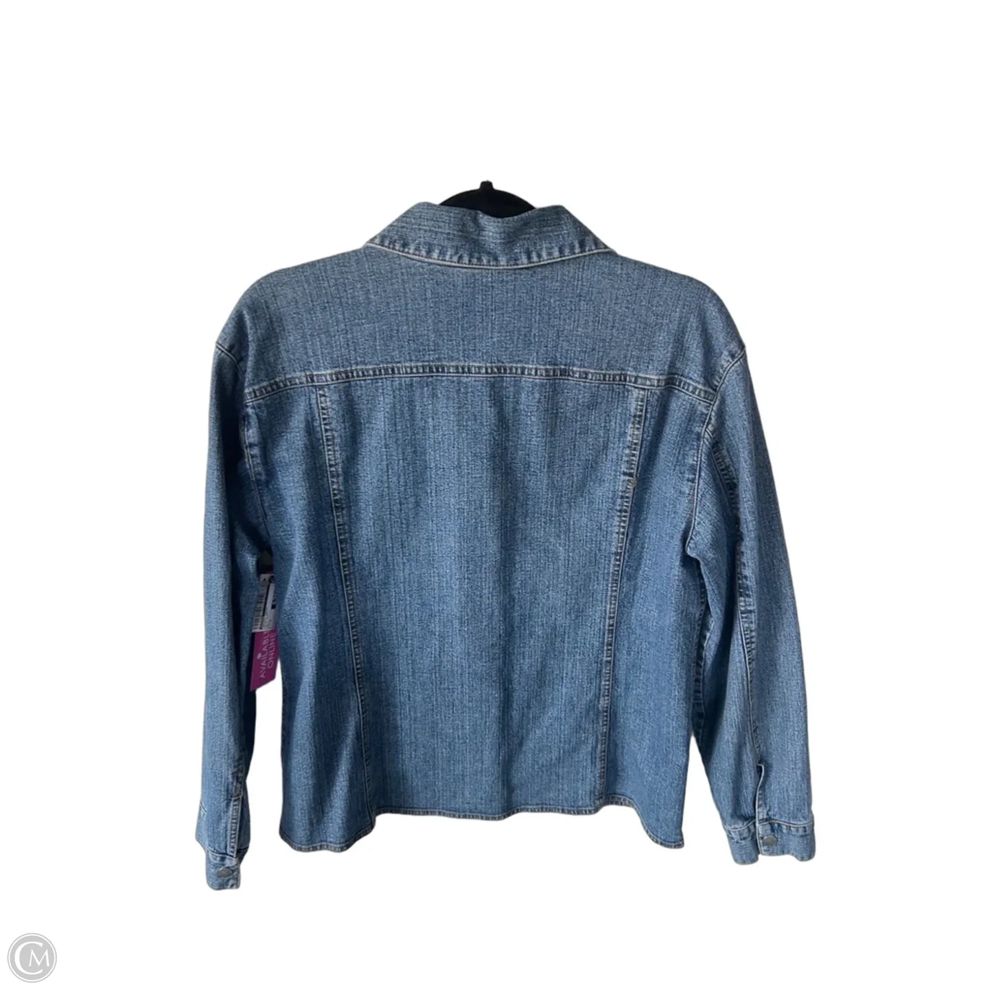 Jacket Denim By Chicos In Blue Denim, Size: M