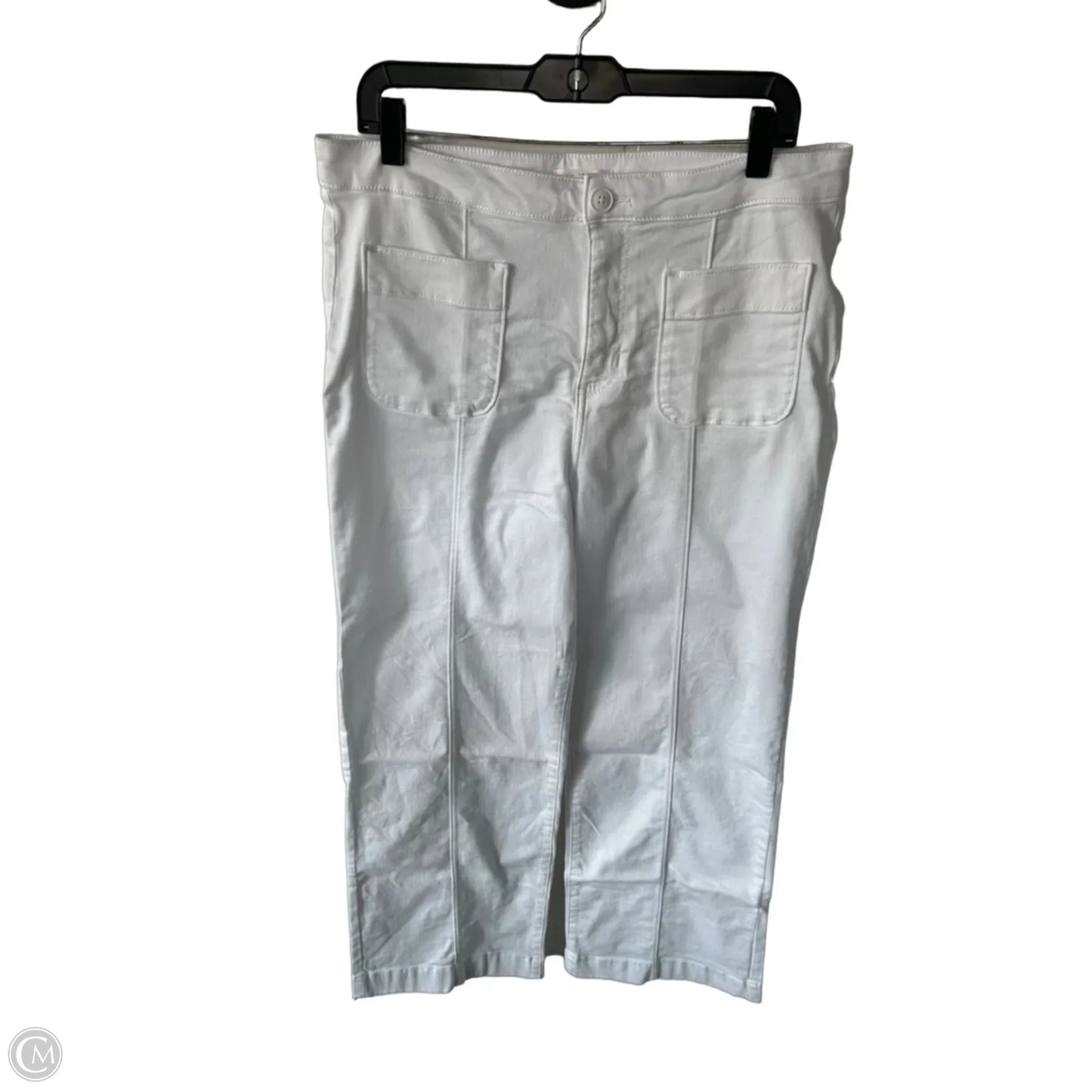 Jeans Flared By Lc Lauren Conrad In White Denim, Size: 16