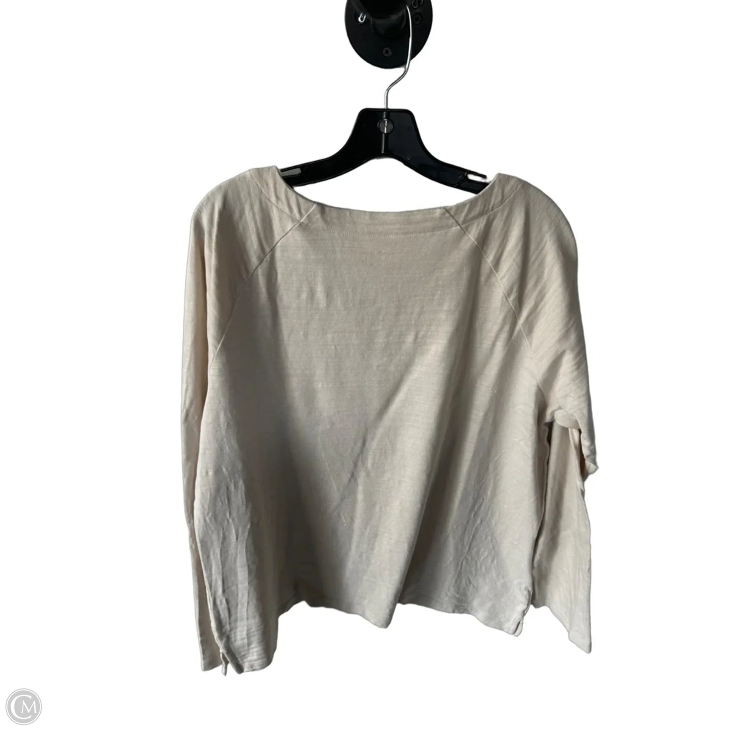 Top Long Sleeve By Loft In Cream, Size: Xl