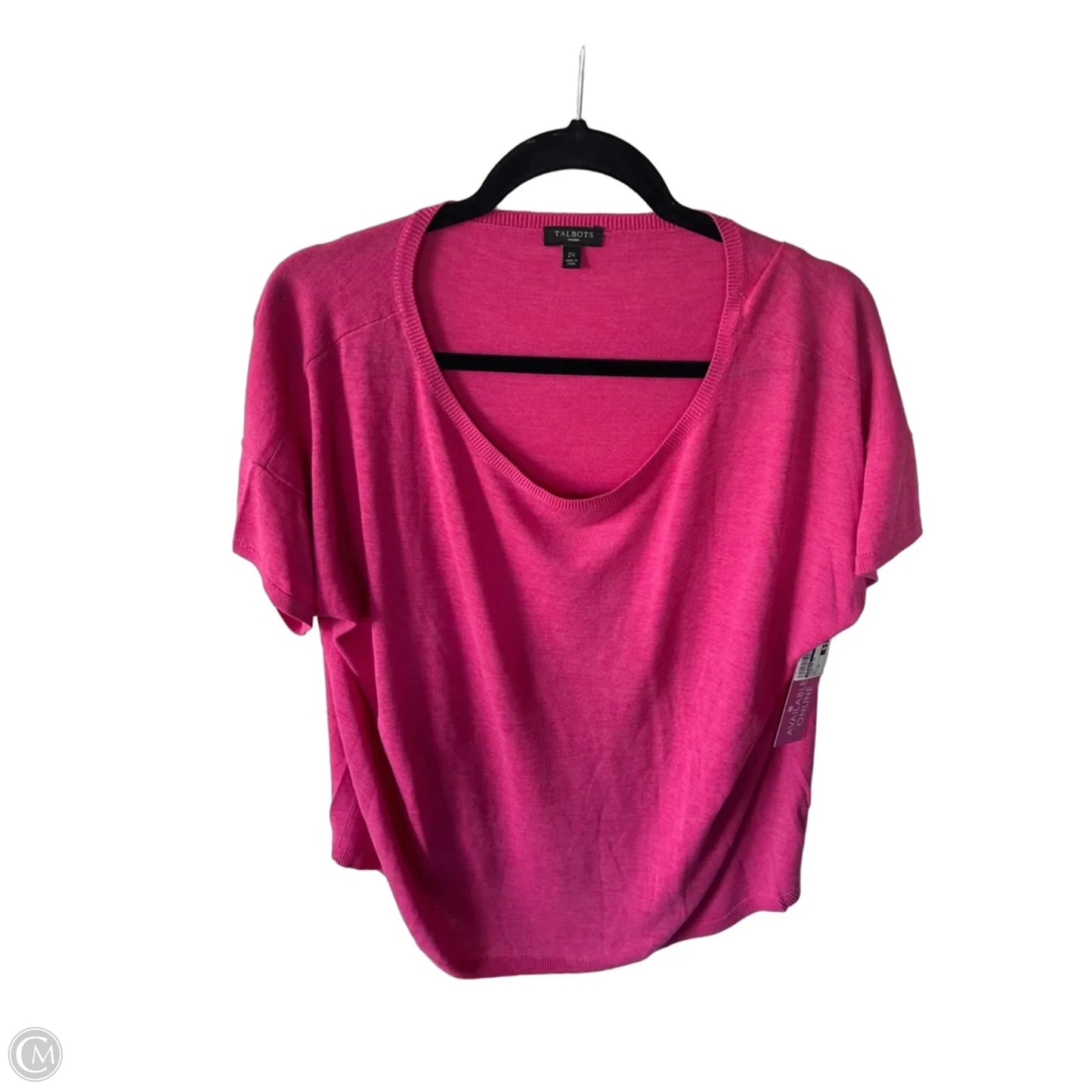 Sweater Short Sleeve By Talbots In Pink, Size: 2x