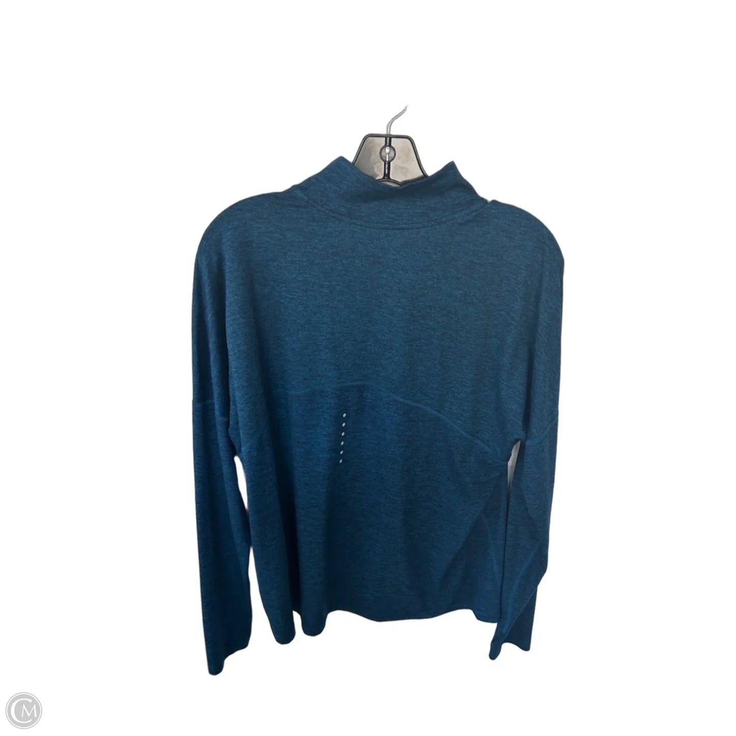 Athletic Top Long Sleeve Collar By Nike Apparel In Blue, Size: L