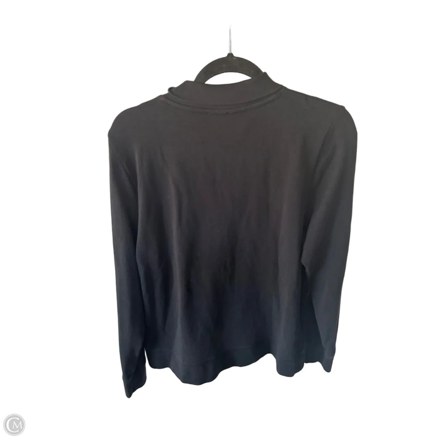 Sweatshirt Collar By Talbots In Black, Size: L