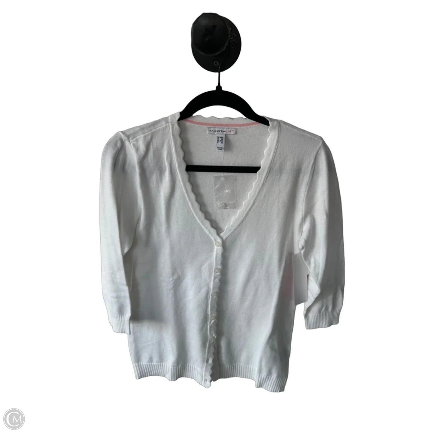 Sweater Cardigan By Isaac Mizrahi Live Qvc In White, Size: Xxs