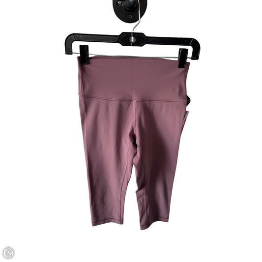 Athletic Capris By Lululemon In Pink, Size: 4