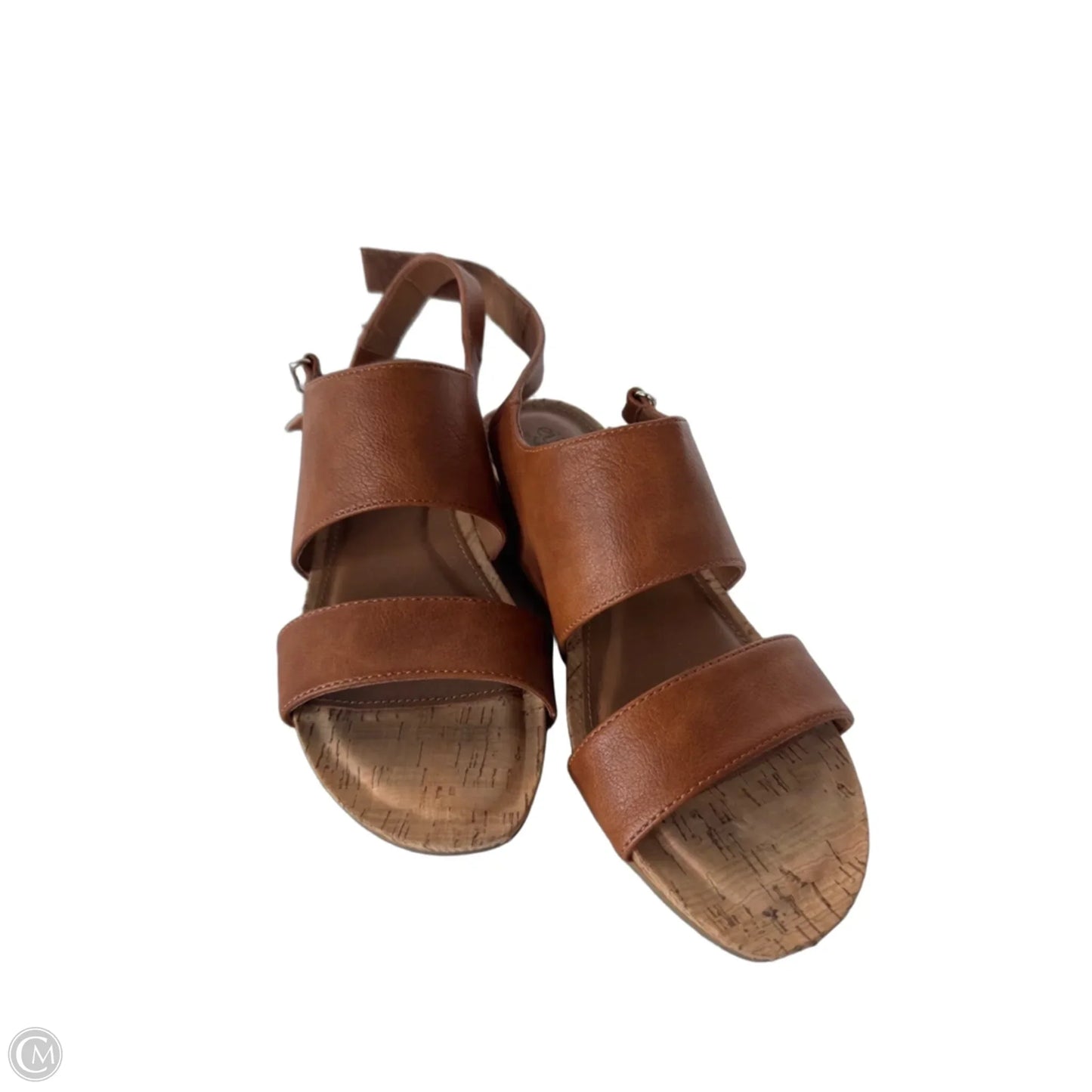 Sandals Heels Wedge By Sofft In Brown, Size: 7