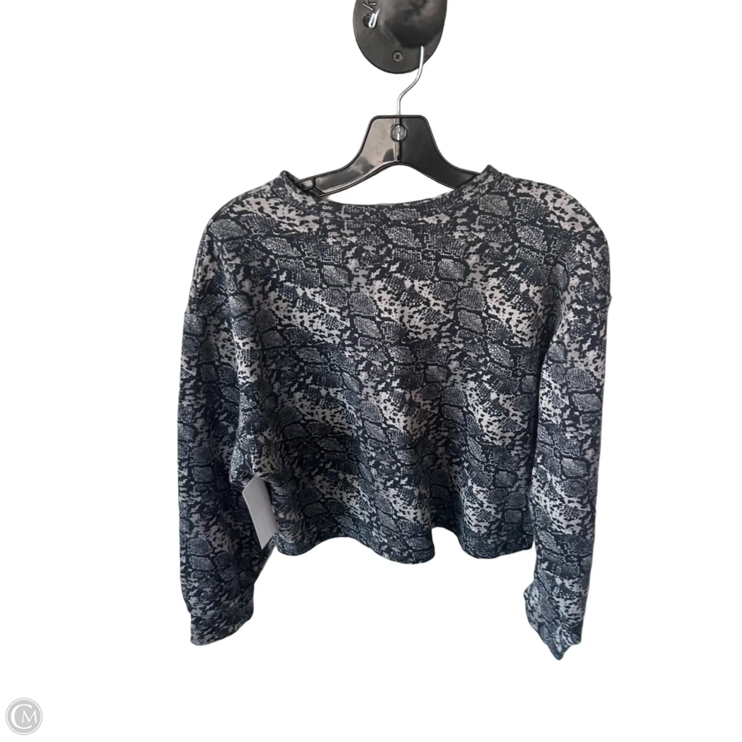 Sweatshirt Crewneck By Zara In Black & Tan, Size: M