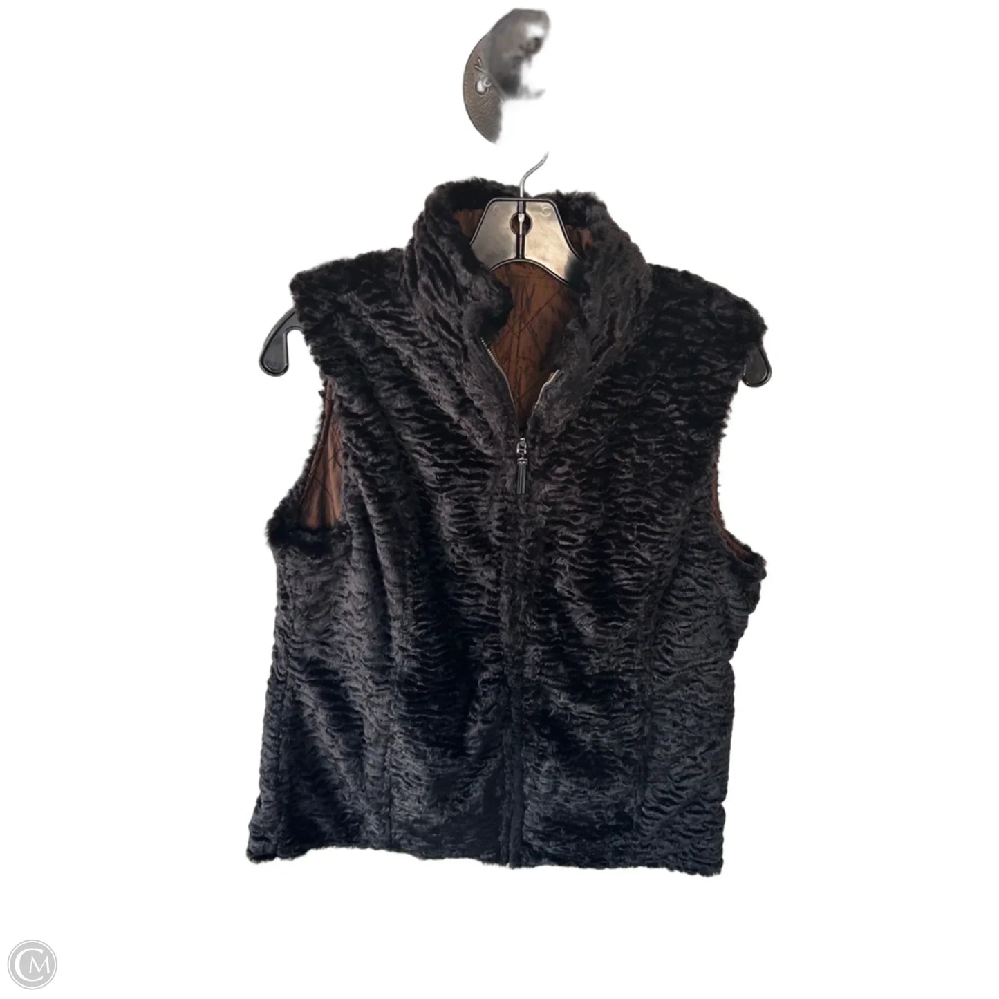 Vest Fleece By Clothes Mentor In Black, Size: M