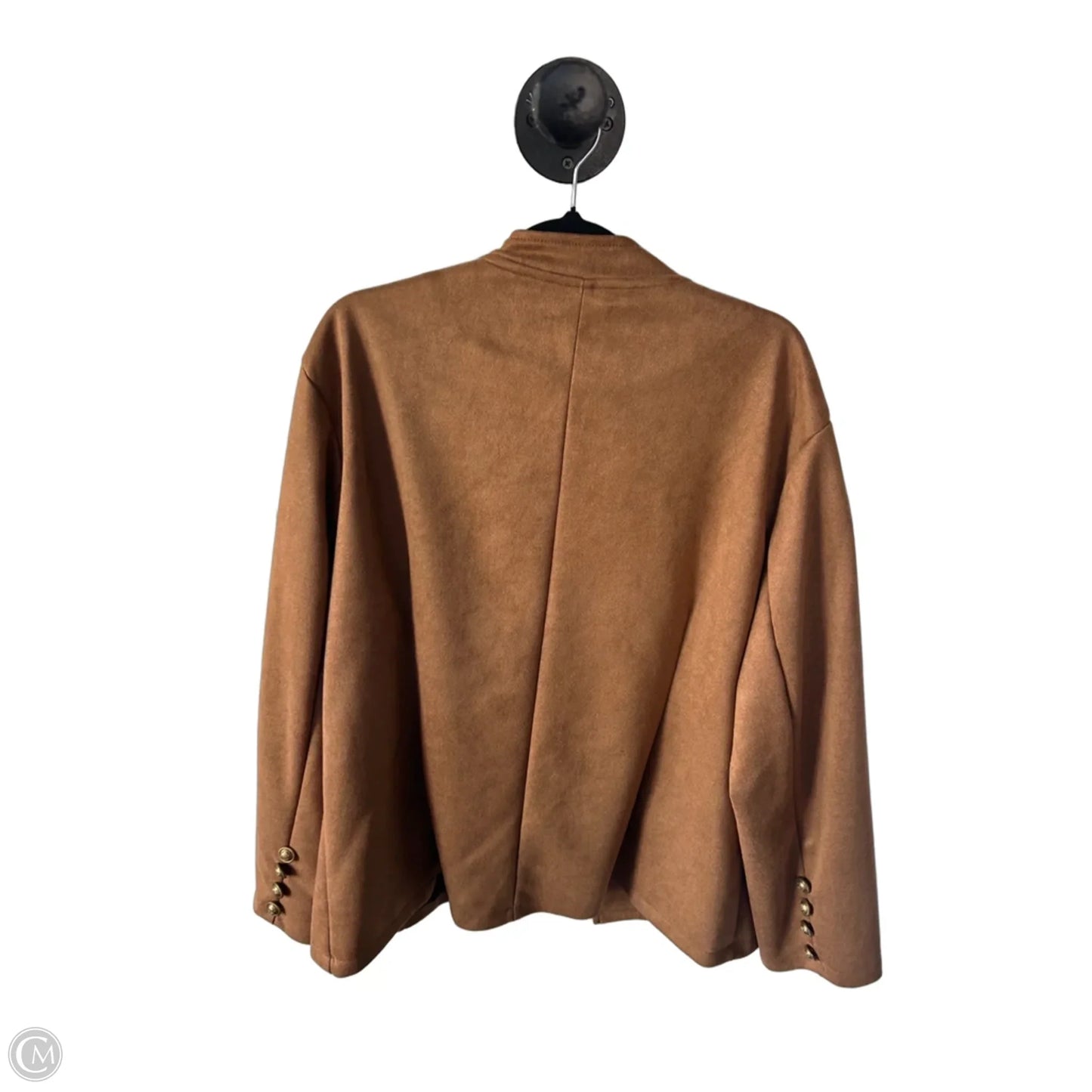 Blazer By Clothes Mentor In Tan, Size: 2x