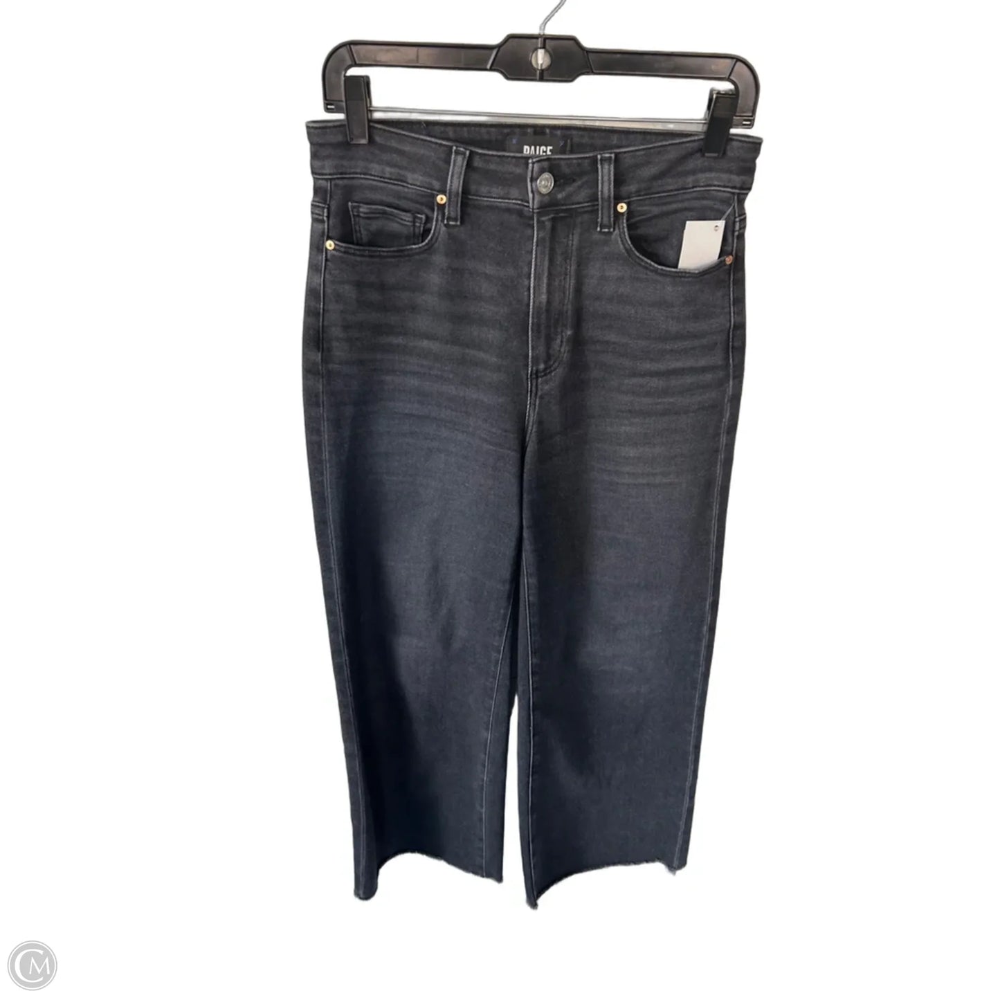 Jeans Flared By Paige In Black Denim, Size: 6