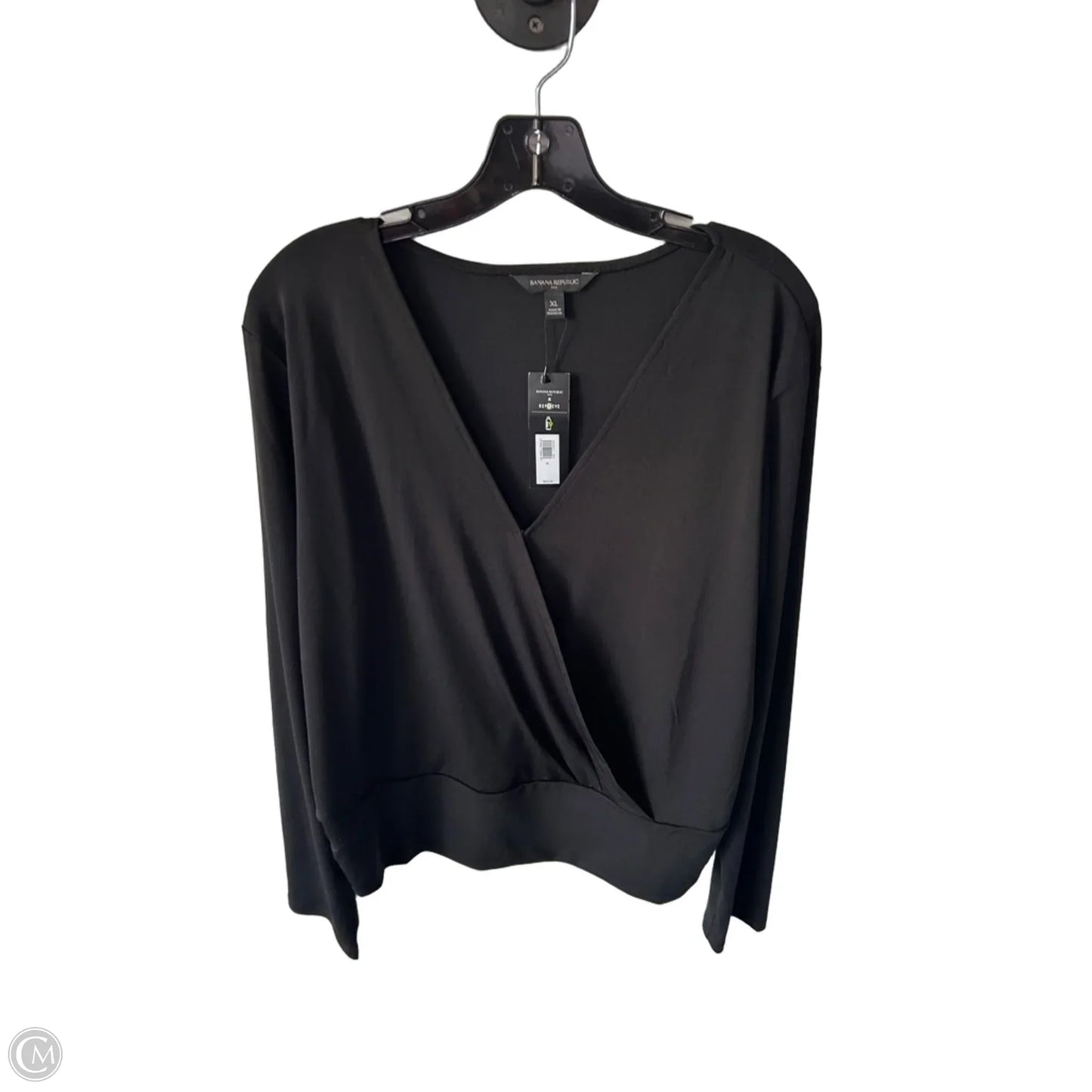 Top Long Sleeve By Banana Republic In Black, Size: Xl