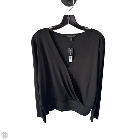 Top Long Sleeve By Banana Republic In Black, Size: Xl