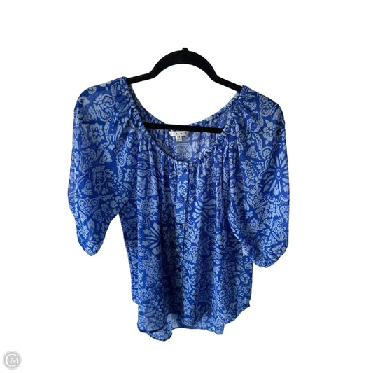 Top 3/4 Sleeve By Cabi In Blue, Size: Xs