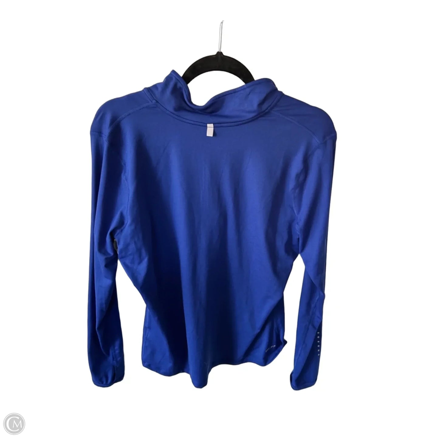 Athletic Top Long Sleeve Collar By Nike Apparel In Blue, Size: L