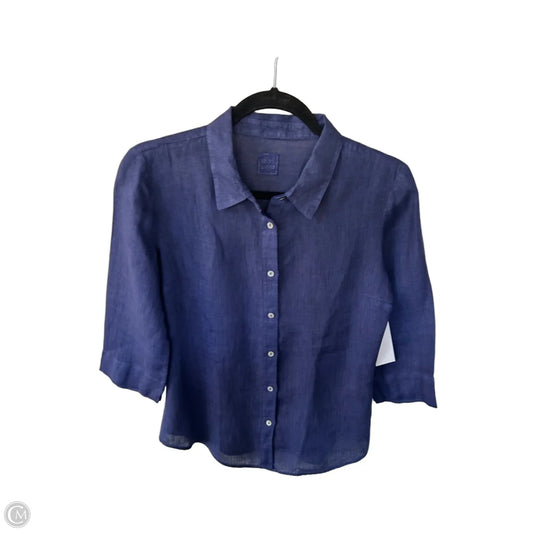 Top 3/4 Sleeve By Cmb In Blue, Size: M