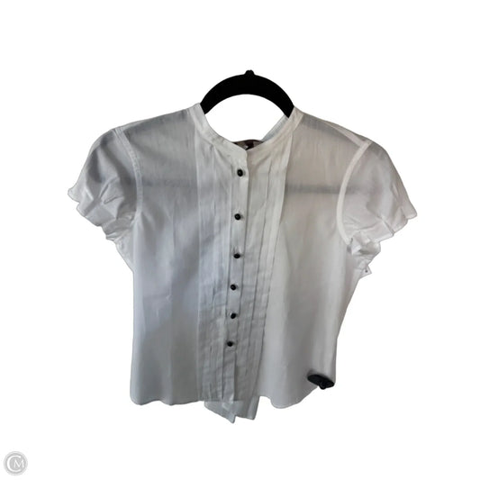 Top Short Sleeve Designer By Escada In White, Size: S
