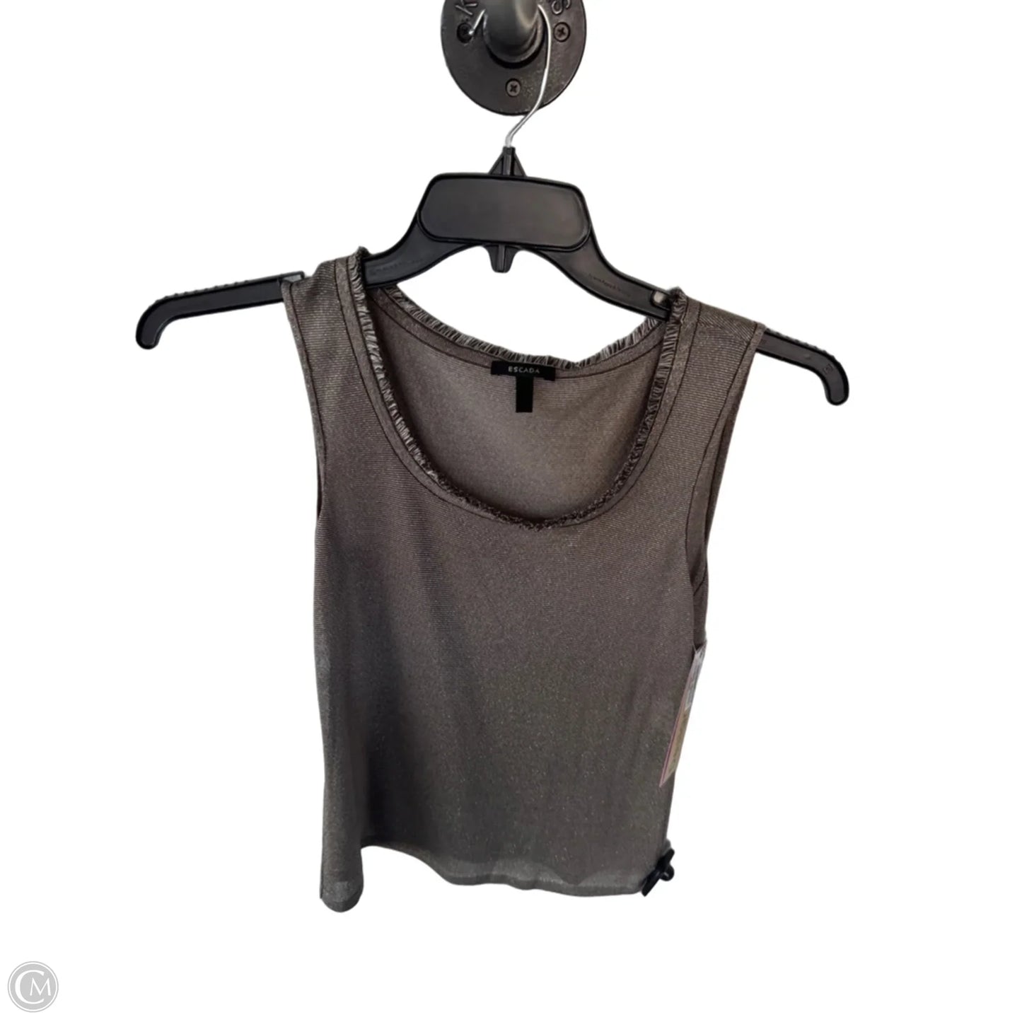 Top Sleeveless Designer By Escada In Brown, Size: S