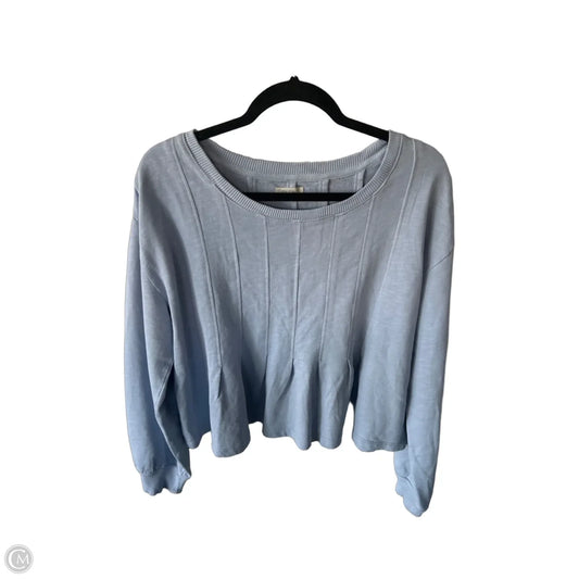 Sweatshirt Crewneck By Pilcro In Blue, Size: L