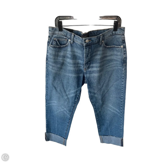 Jeans Straight By Banana Republic In Blue Denim, Size: 12