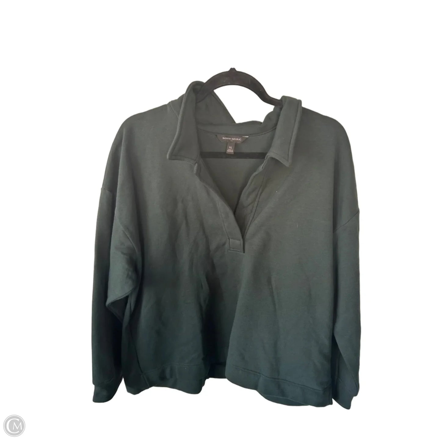 Sweatshirt Collar By Banana Republic In Green, Size: Xl