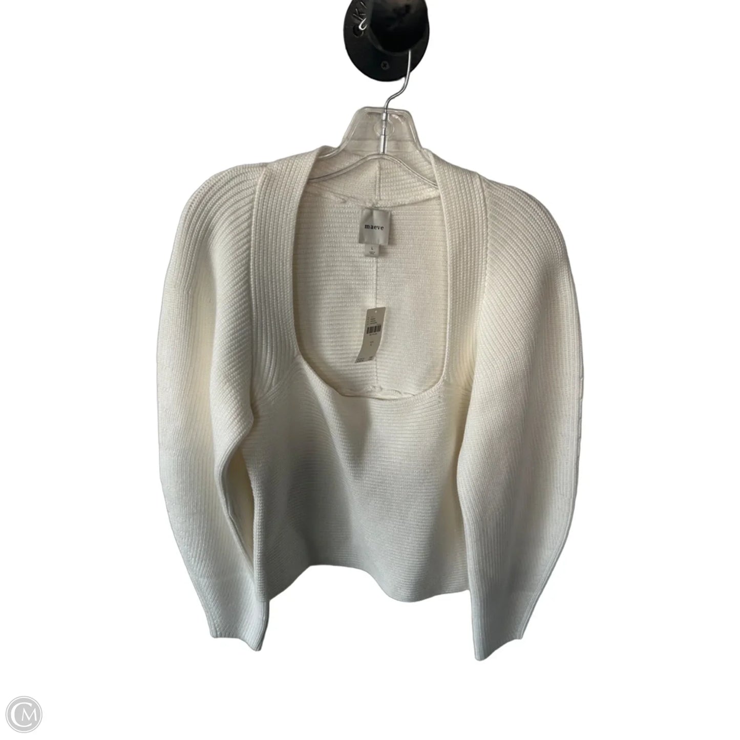 Sweater By Maeve In White, Size: L