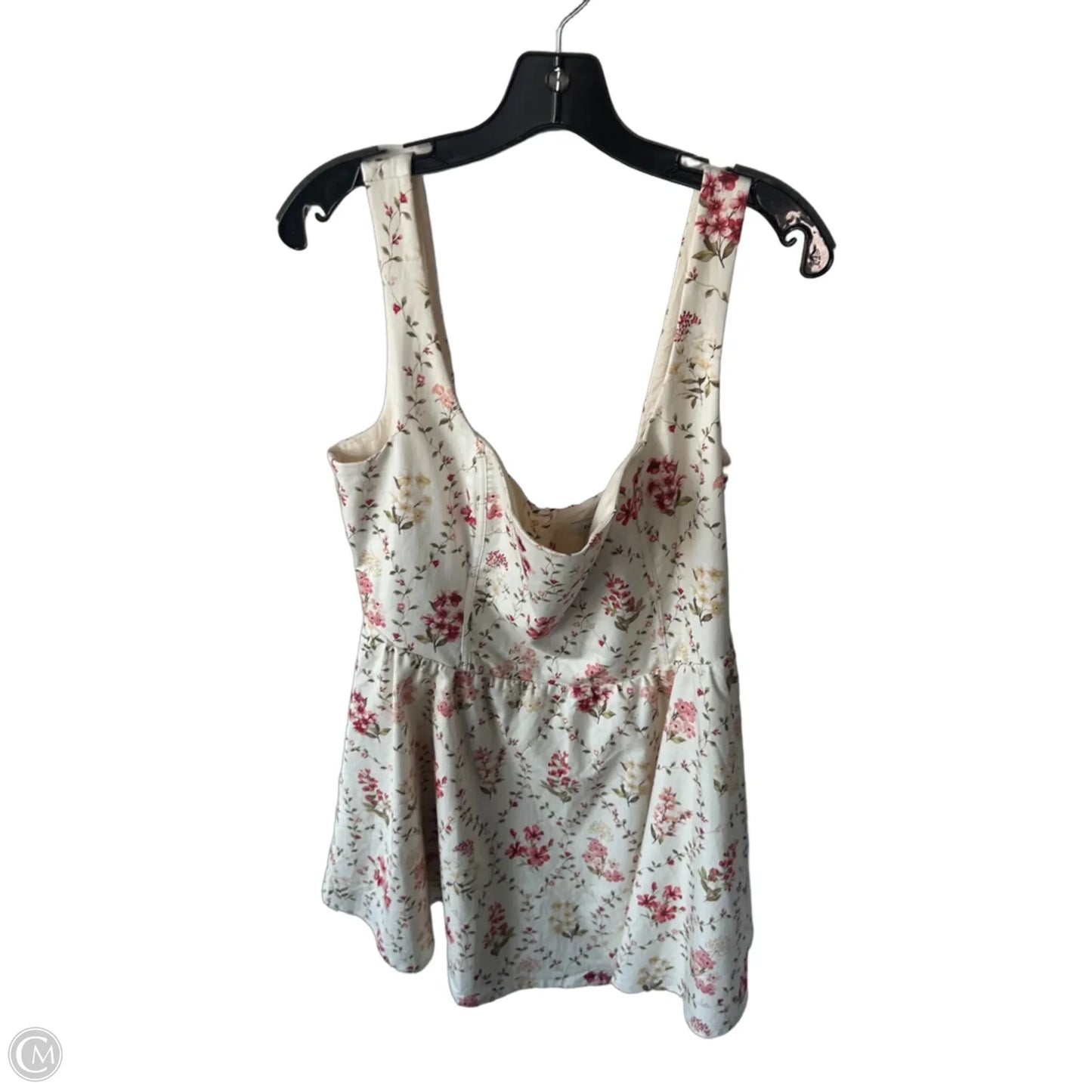 Dress Party Short By Clothes Mentor In Cream & Red, Size: L