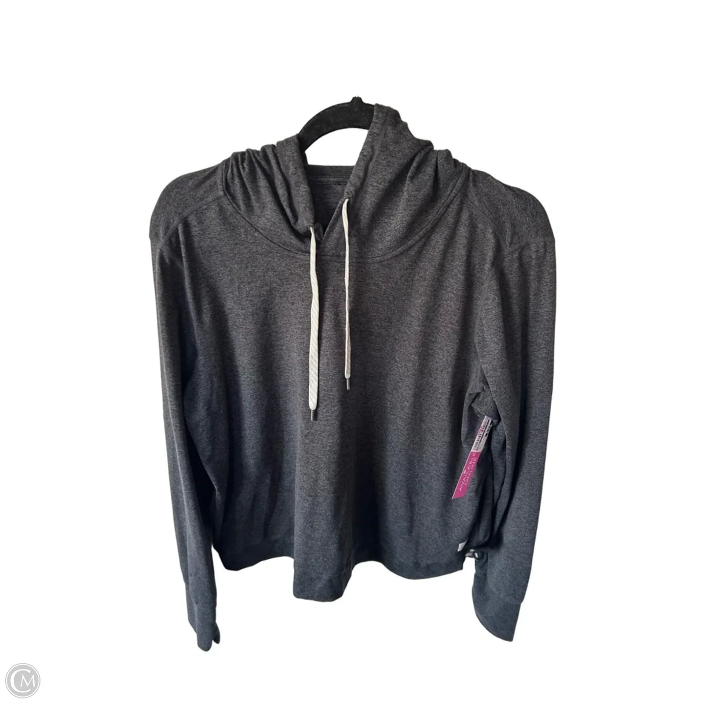 Athletic Top Long Sleeve Hoodie By Vuori In Grey, Size: M