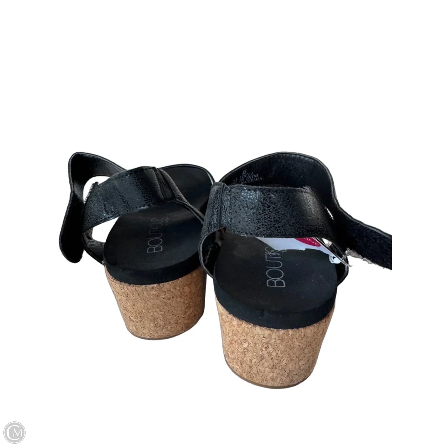Sandals Heels Wedge By Corkys In Black, Size: 6