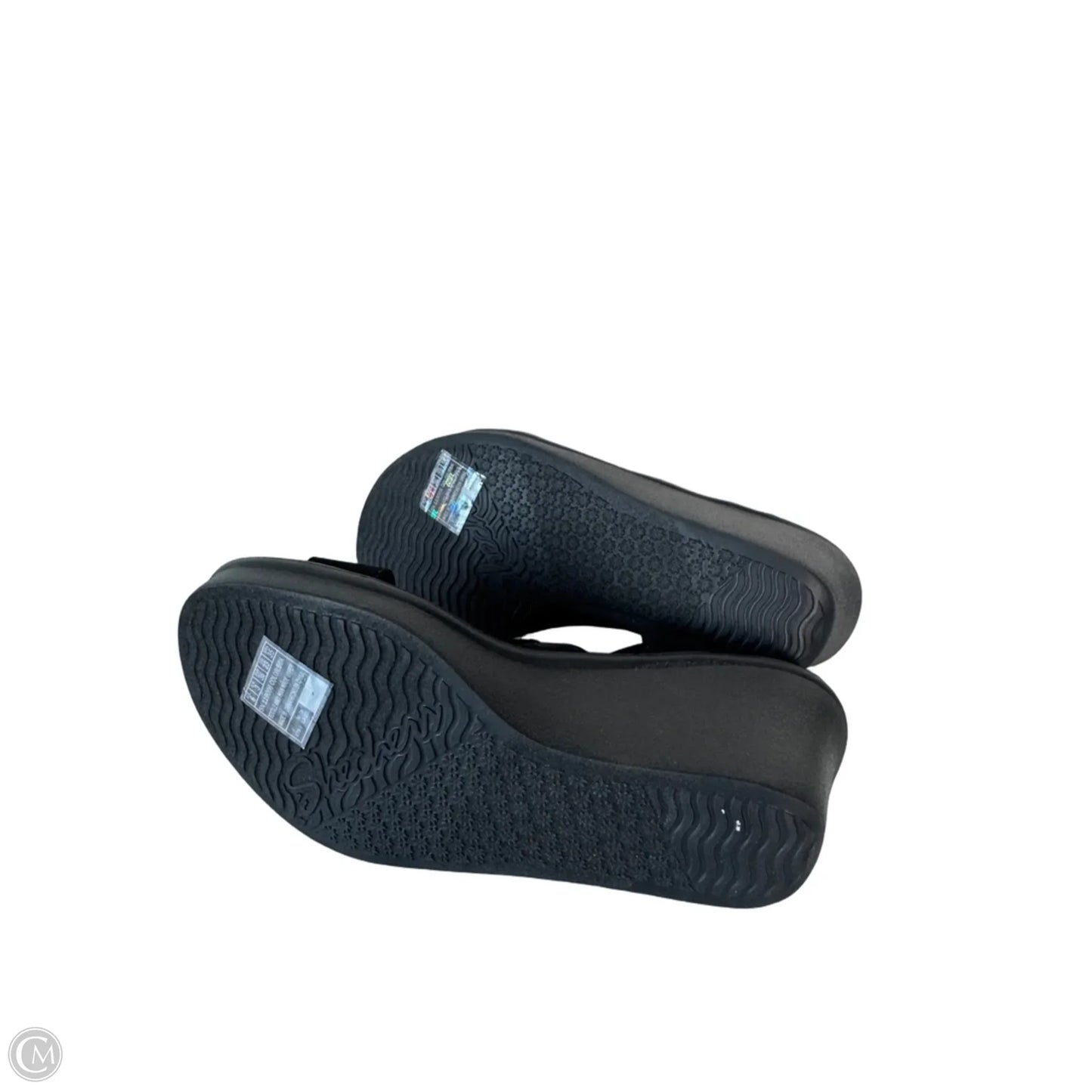 Sandals Heels Wedge By Skechers In Black, Size: 6