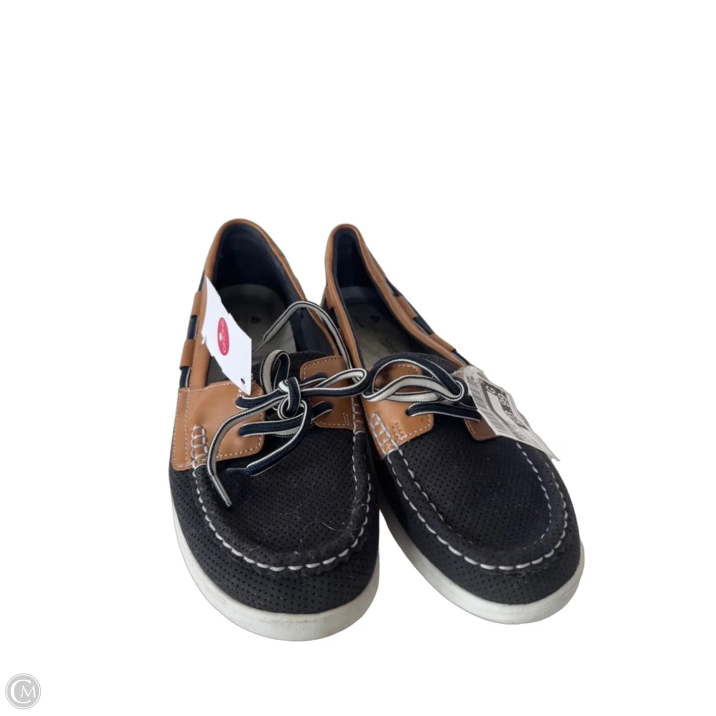 Shoes Flats By Clarks In Black & Tan, Size: 7