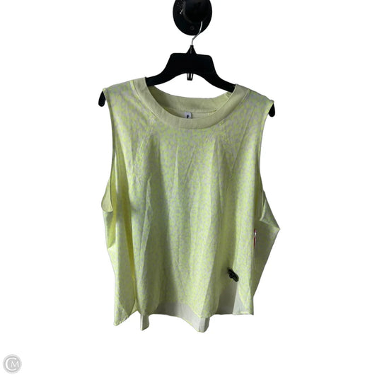 Athletic Tank Top By Athleta In Green & White, Size: 3x