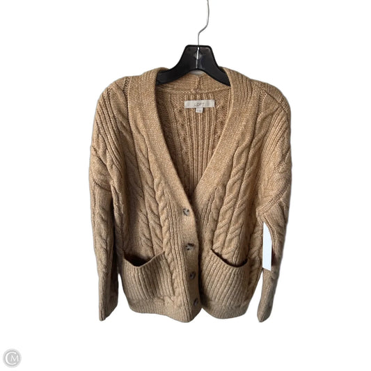 Sweater Cardigan By Loft In Tan, Size: S