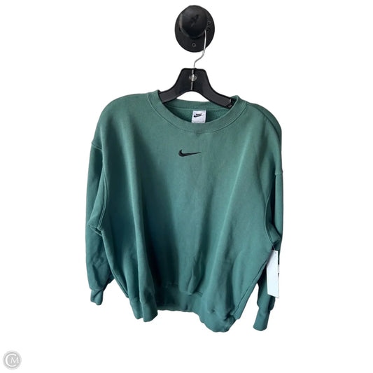 Athletic Sweatshirt Crewneck By Nike Apparel In Green, Size: S