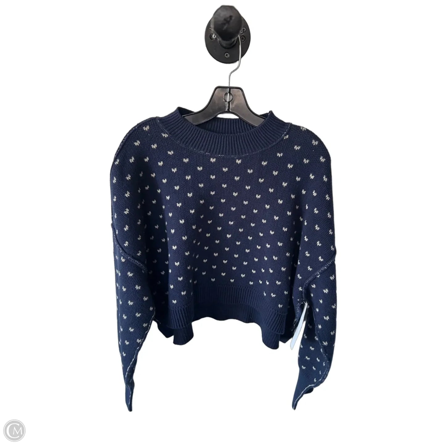 Sweater By Free People In Blue & Cream, Size: S