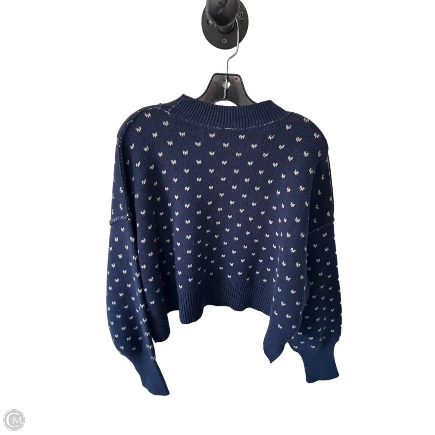 Sweater By Free People In Blue & Cream, Size: S