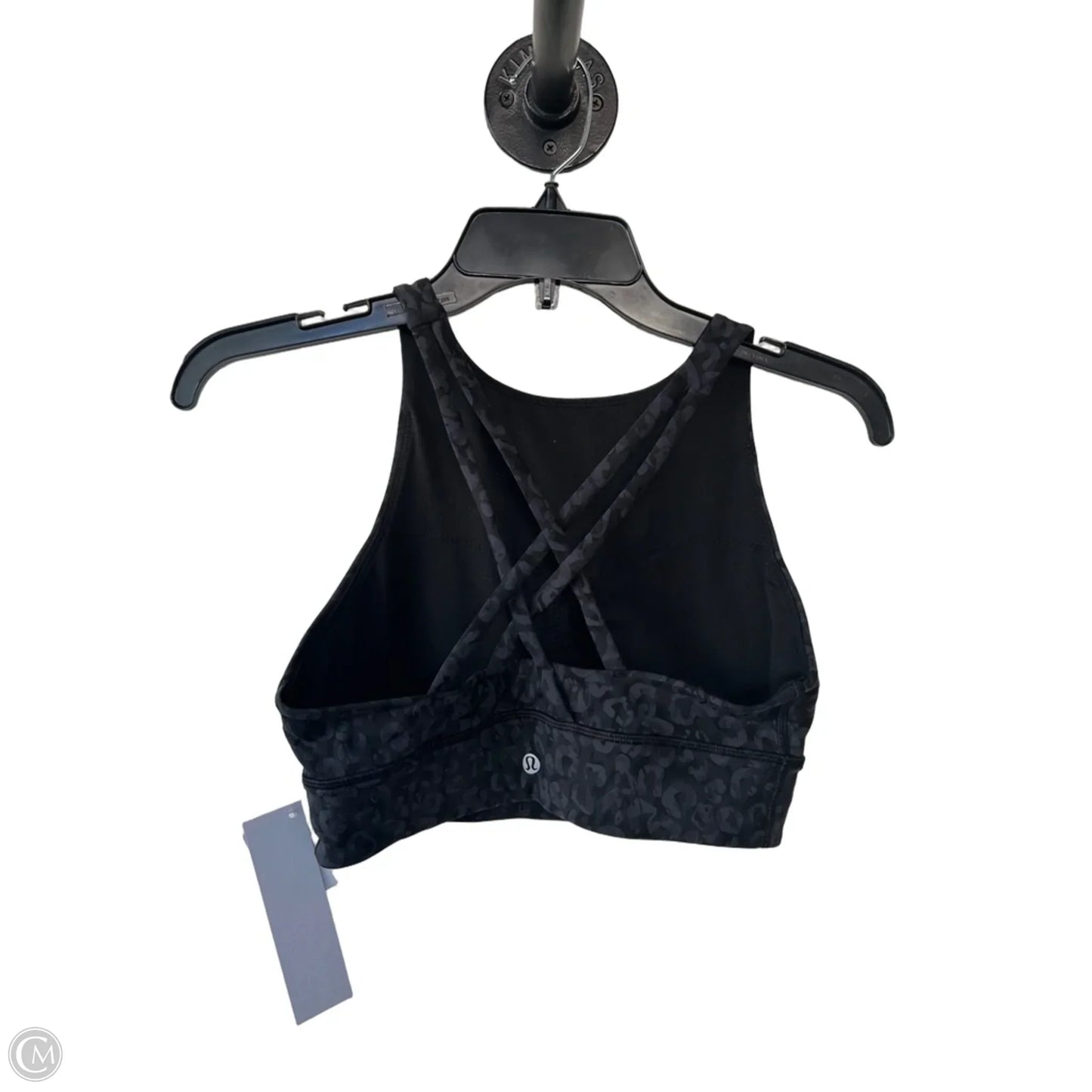 Athletic Bra By Lululemon In Black & Grey, Size: M