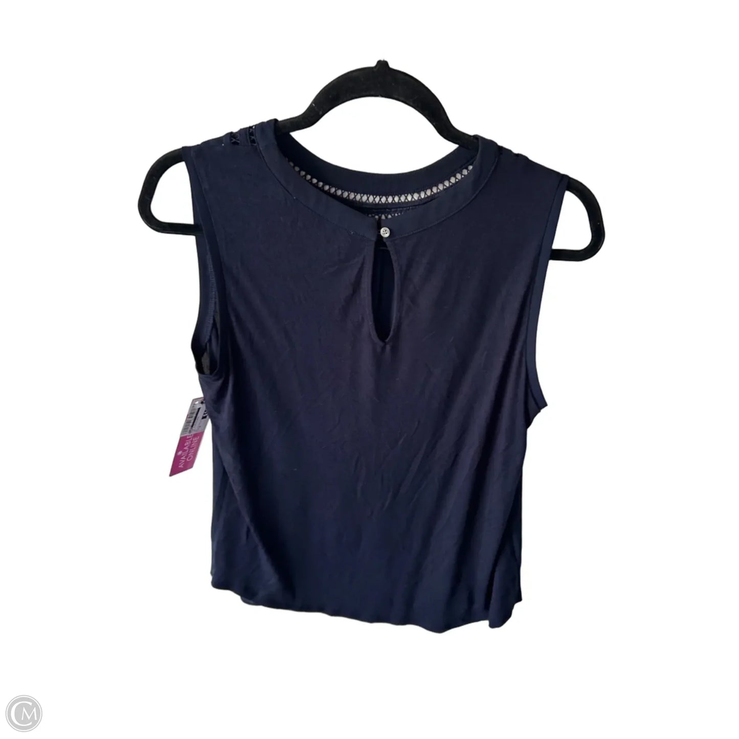 Top Sleeveless By Loft In Navy, Size: M