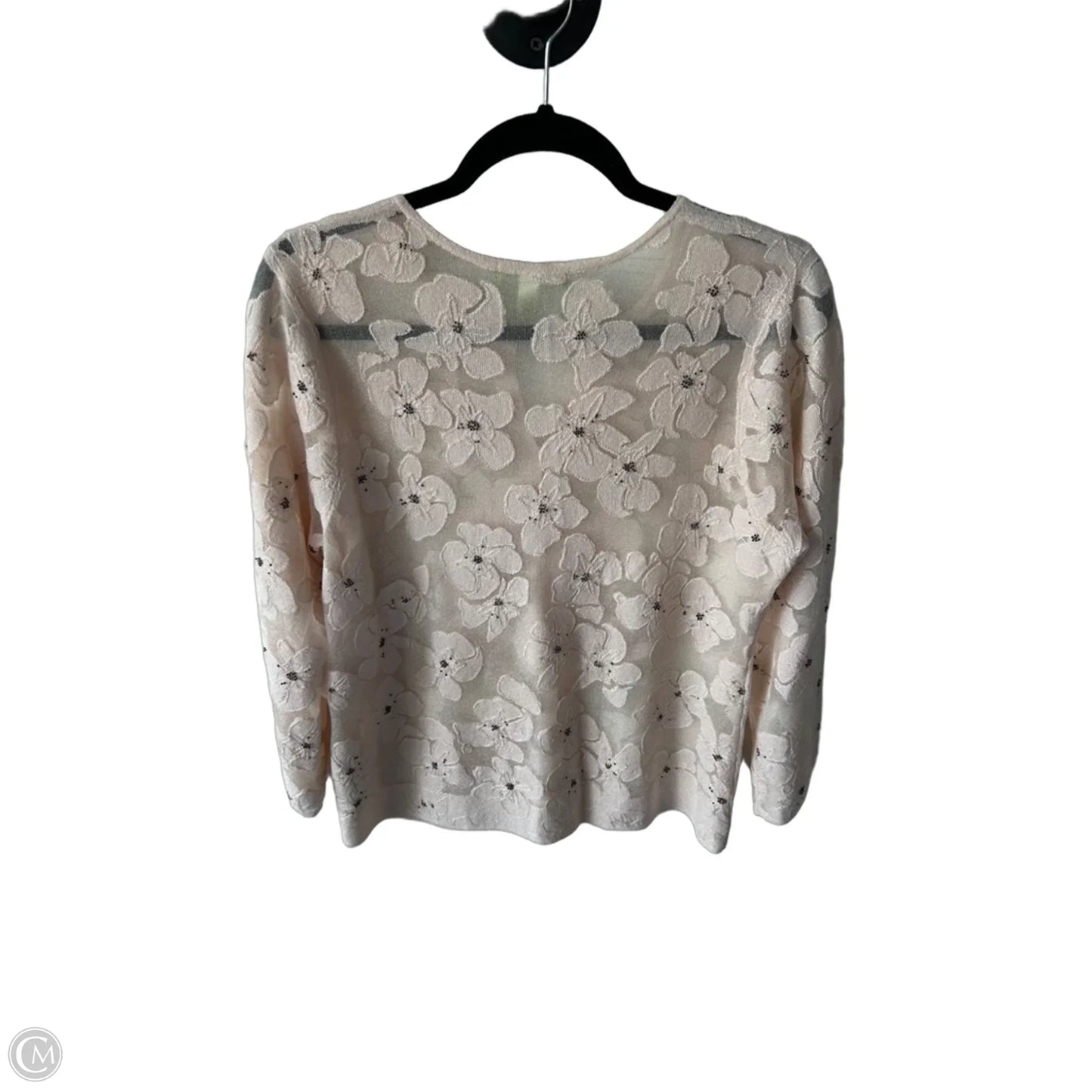 Sweater Cardigan By Sigrid Olsen In Cream, Size: L