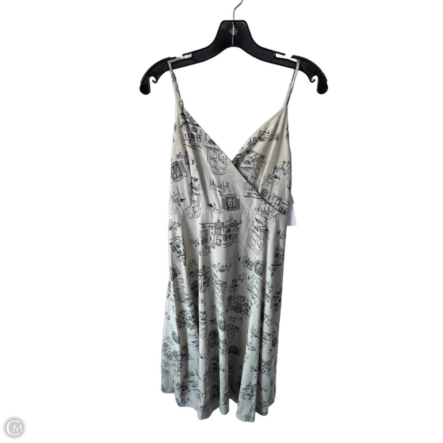 Dress Casual Midi By By The River In Black & Cream, Size: L