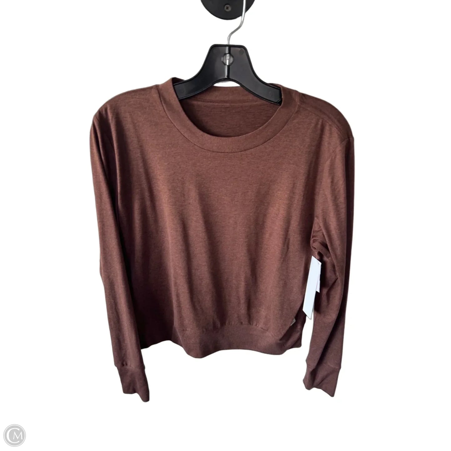 Athletic Top Long Sleeve Crewneck By Vuori In Brown, Size: M