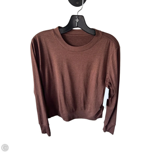 Athletic Top Long Sleeve Crewneck By Vuori In Brown, Size: M