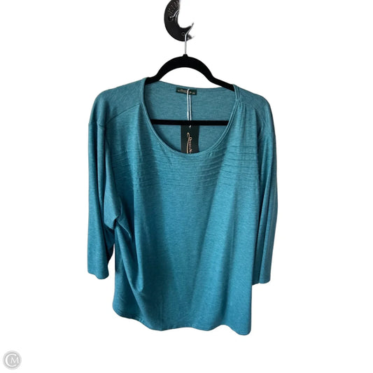 Top 3/4 Sleeve By Cme In Blue, Size: 3x