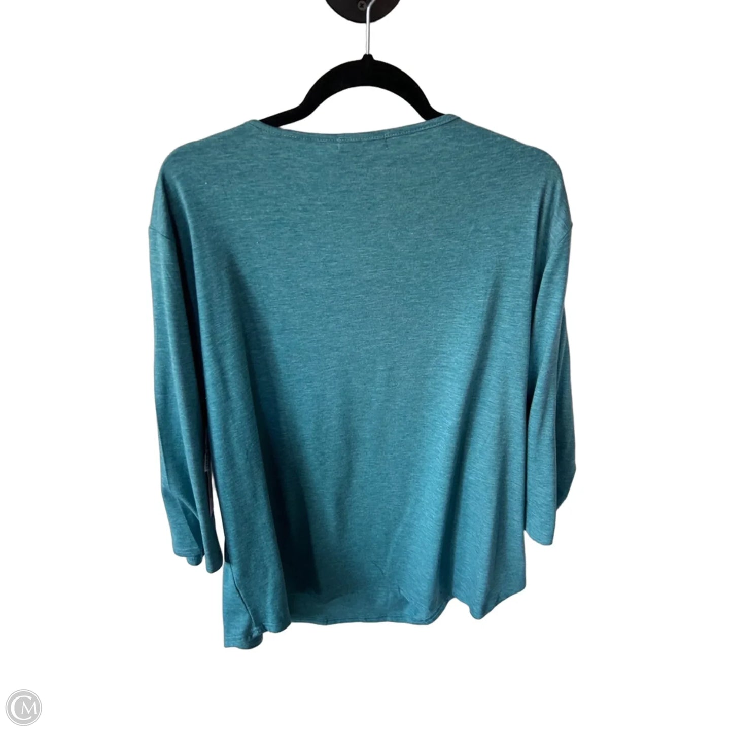 Top 3/4 Sleeve By Cme In Blue, Size: 3x