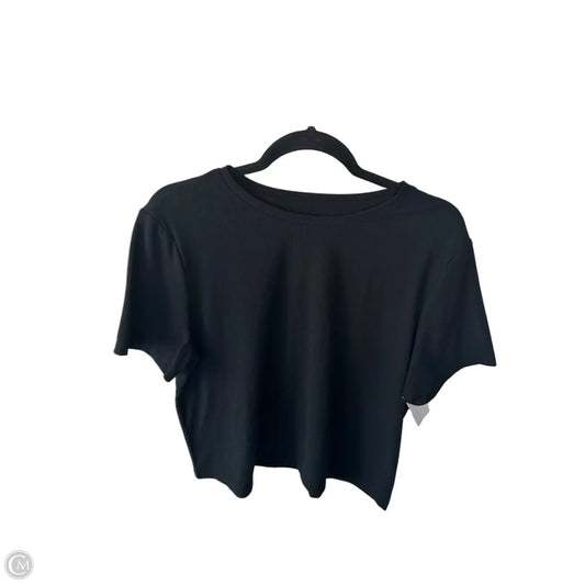 Athletic Top Short Sleeve By Gapfit In Black, Size: L