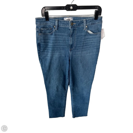 Jeans Straight By Paige In Blue Denim, Size: 12